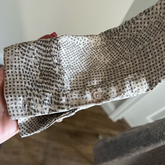 Halston Heritage Textured Long Sleeve Dress in Beige - Picture 3 of 6